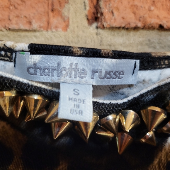 Animal print crop top Charlotte Russe size small - Picture 3 of 9